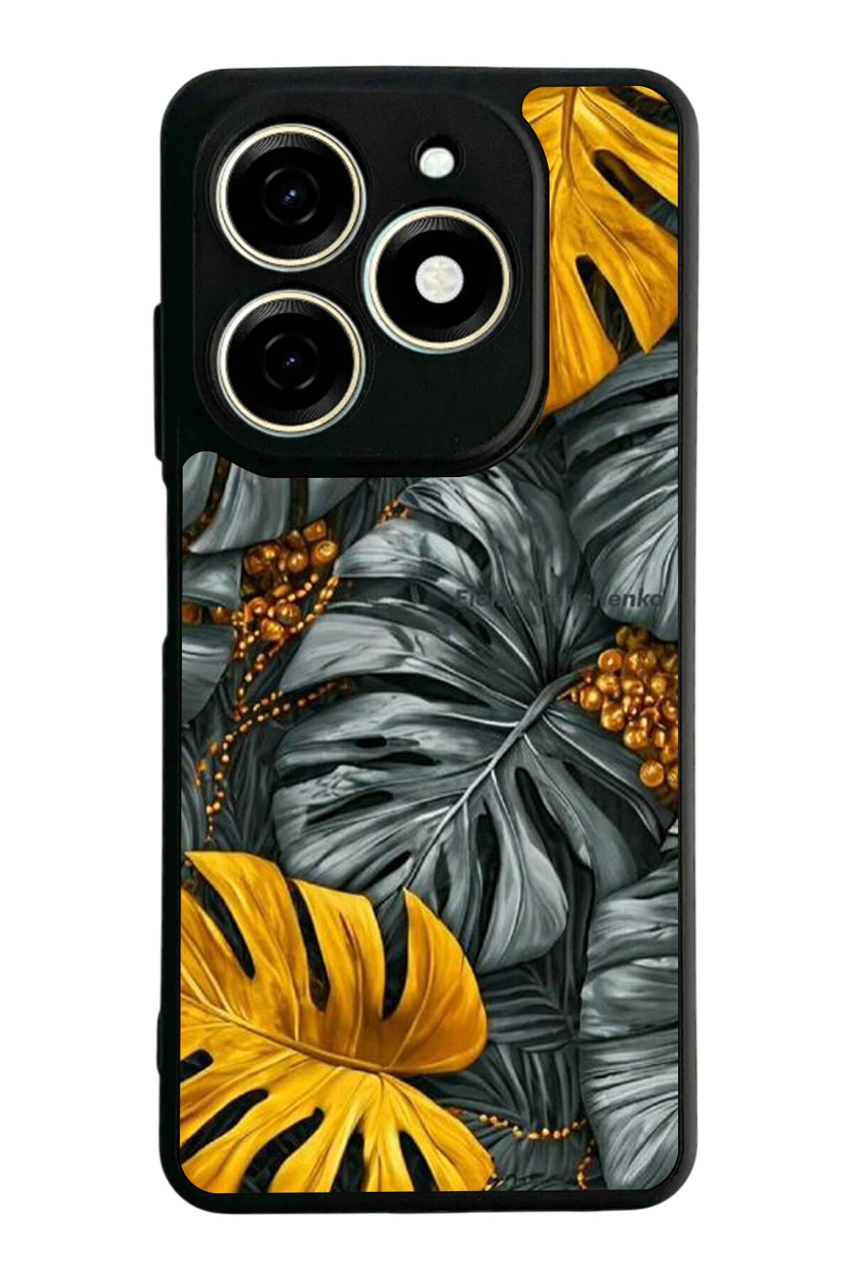 Tecno Spark 20/20C Uyumlu Botanik Tasarımlı Glossy Premium Kılıf