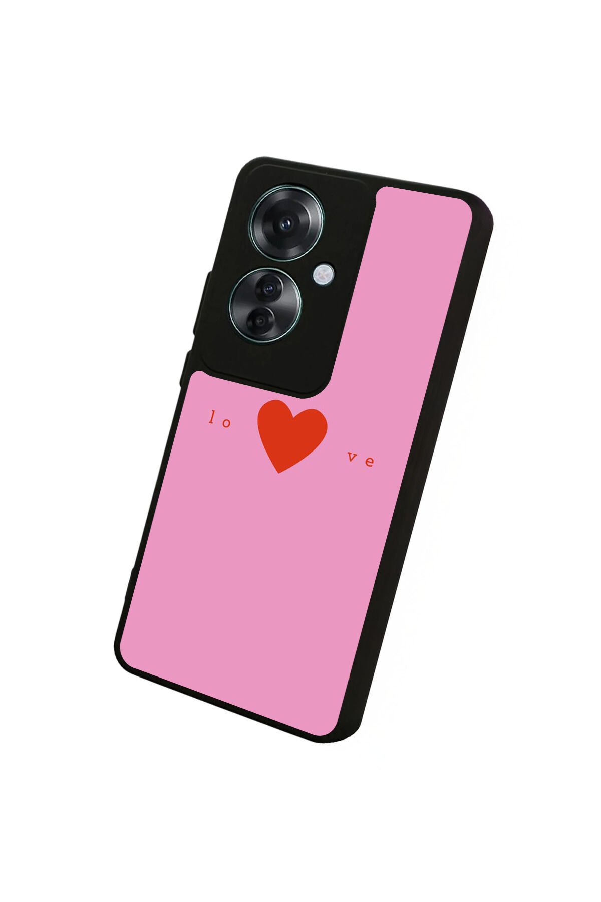 Oppo Reno 11F Uyumlu Kalp Love Tasarımlı Glossy Premium Kılıf