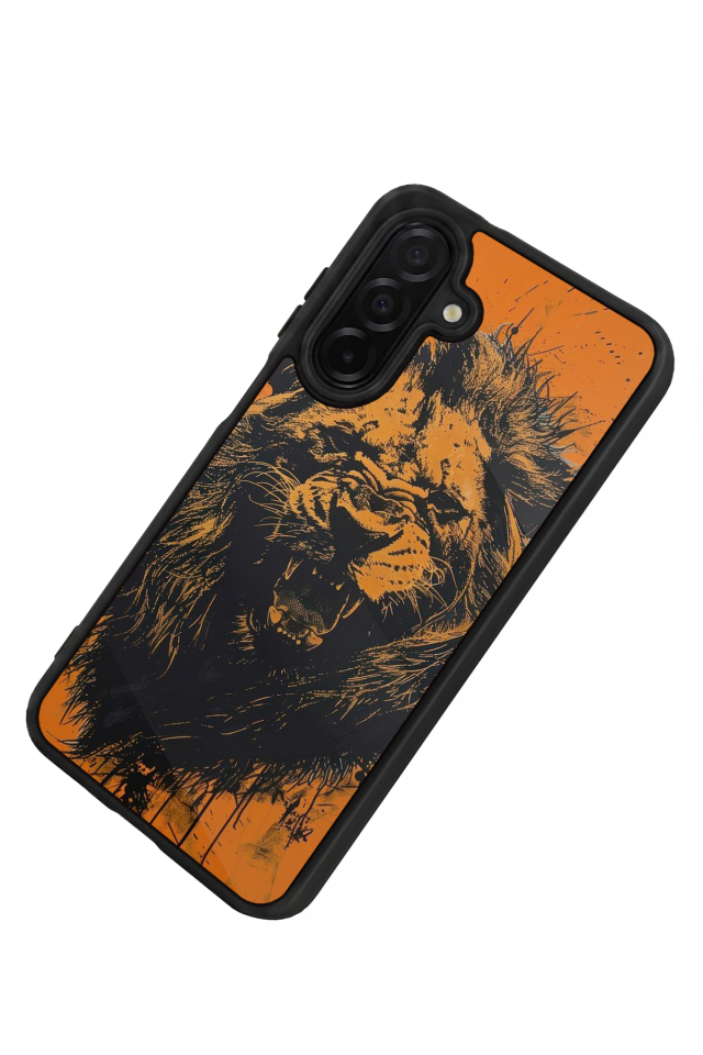 Samsung Galaxy A36 Uyumlu Aslan Tasarımlı Glossy Premium Kılıf