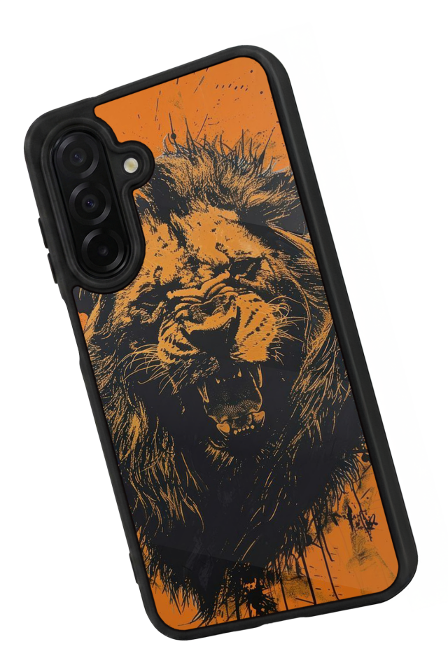 Samsung Galaxy A36 Uyumlu Aslan Tasarımlı Glossy Premium Kılıf