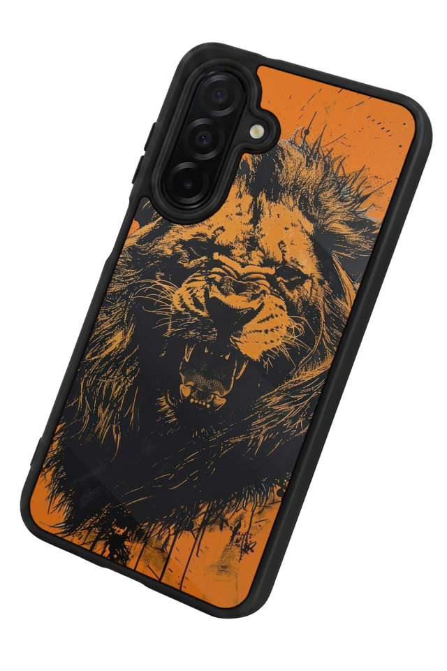 Samsung Galaxy A36 Uyumlu Aslan Tasarımlı Glossy Premium Kılıf