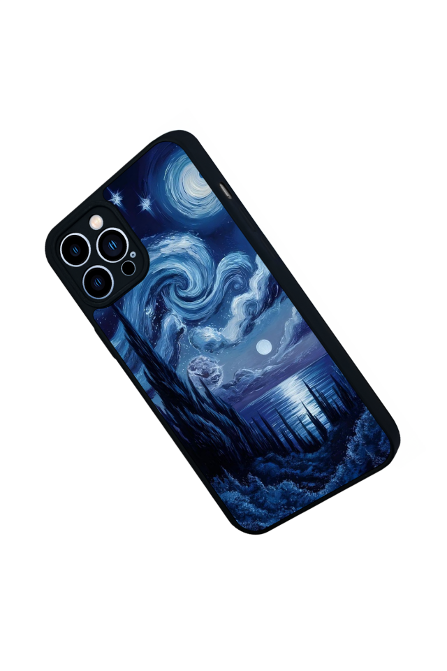 iPhone 12 Pro Max Uyumlu Ay Tasarımlı Glossy Premium Kılıf