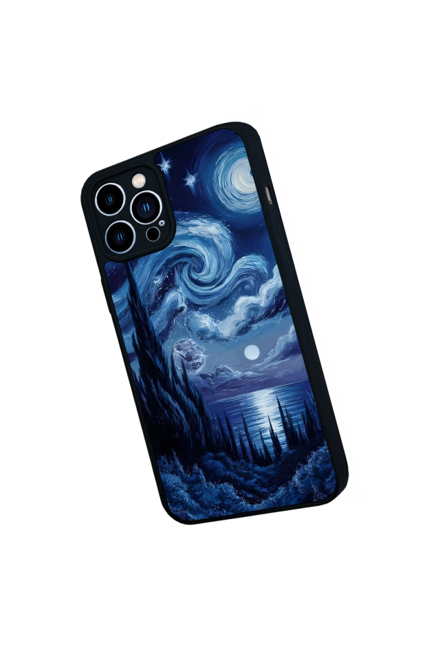 iPhone 12 Pro Max Uyumlu Ay Tasarımlı Glossy Premium Kılıf