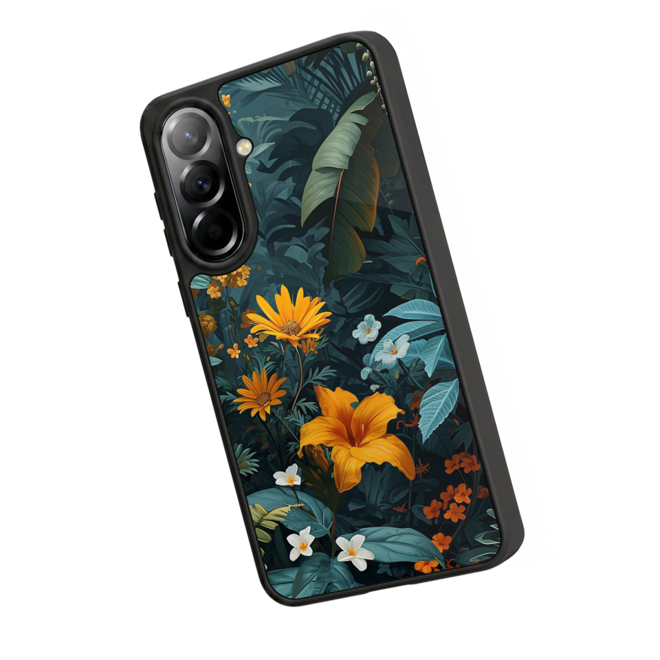 Samsung Galaxy A37 Uyumlu Botanik Tasarımlı Glossy Premium Kılıf