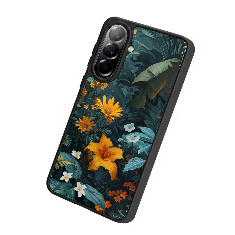 Samsung Galaxy A37 Uyumlu Botanik Tasarımlı Glossy Premium Kılıf