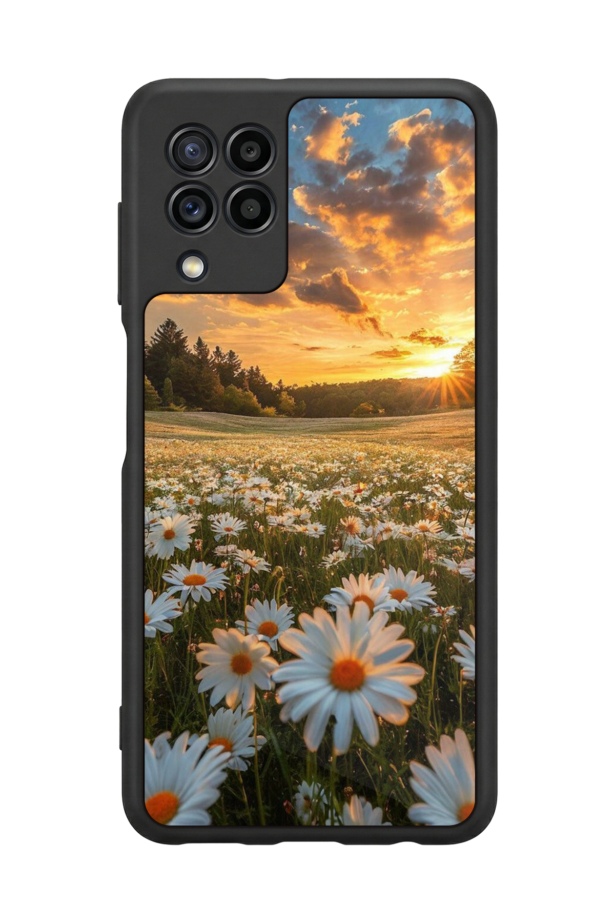 Samsung Galaxy M22 Uyumlu Cicek Tasarımlı Glossy Premium Kılıf