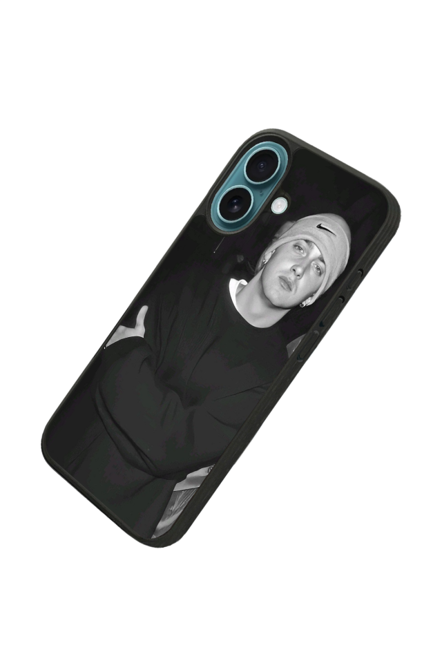 iPhone 16 Plus Uyumlu Eminem Tasarımlı Glossy Premium Kılıf