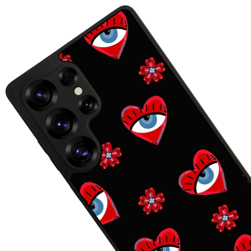 Samsung Galaxy S25 Ultra Uyumlu Göz Tasarımlı Glossy Premium Kılıf