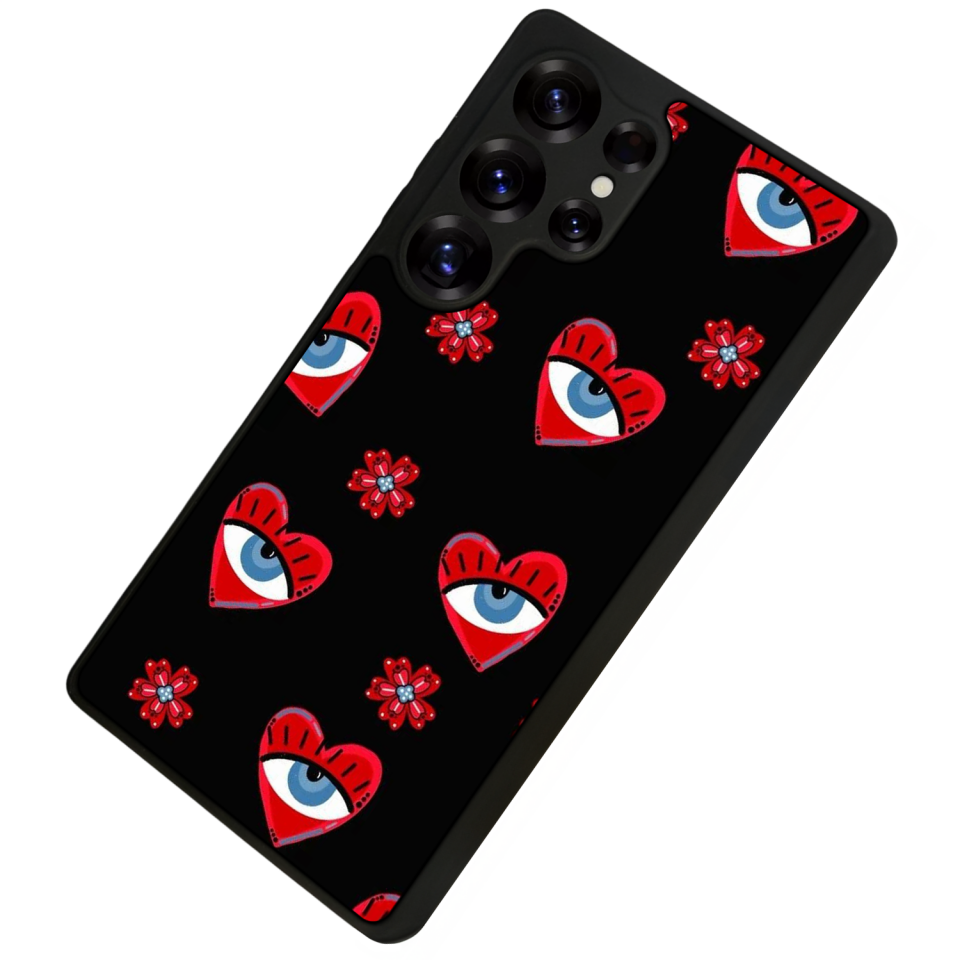 Samsung Galaxy S25 Ultra Uyumlu Göz Tasarımlı Glossy Premium Kılıf