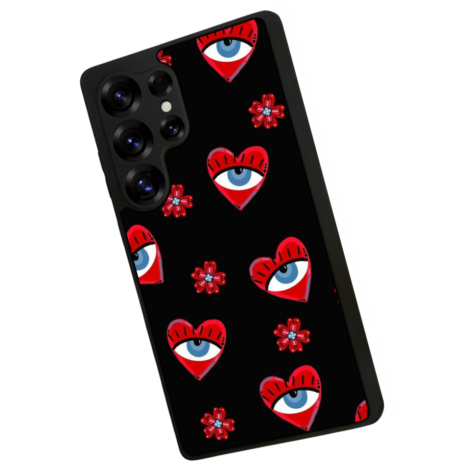 Samsung Galaxy S25 Ultra Uyumlu Göz Tasarımlı Glossy Premium Kılıf