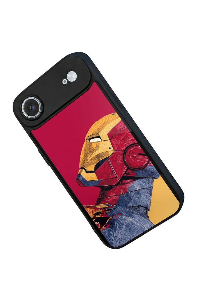iPhone 17 Air Uyumlu  Iron Man ( Demir Adam ) Tasarımlı Glossy Premium Kılıf