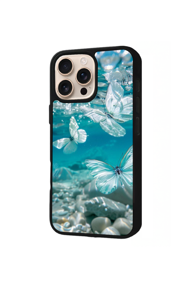 iPhone 14 Pro Uyumlu Kelebek Tasarımlı Glossy Premium Kılıf