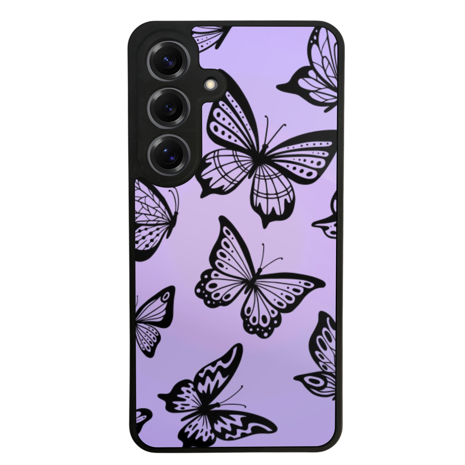 Samsung Galaxy S25 Uyumlu Kelebek Tasarımlı Glossy Premium Kılıf