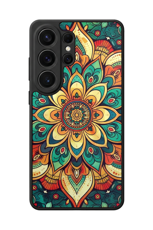 Samsung Galaxy S26 Ultra Uyumlu Mandala Tasarımlı Glossy Premium Kılıf