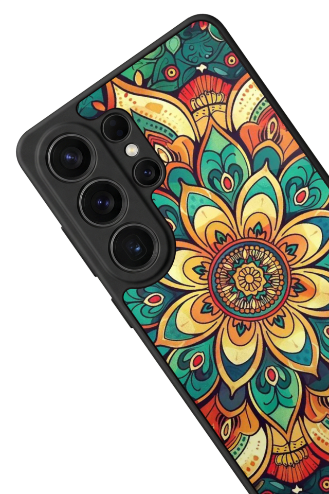 Samsung Galaxy S26 Ultra Uyumlu Mandala Tasarımlı Glossy Premium Kılıf