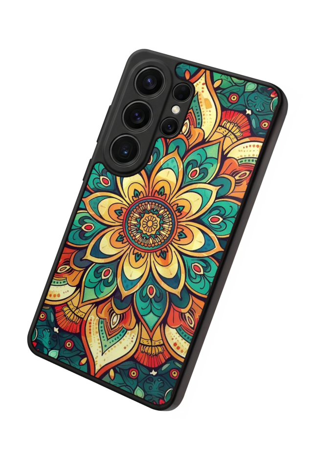 Samsung Galaxy S26 Ultra Uyumlu Mandala Tasarımlı Glossy Premium Kılıf