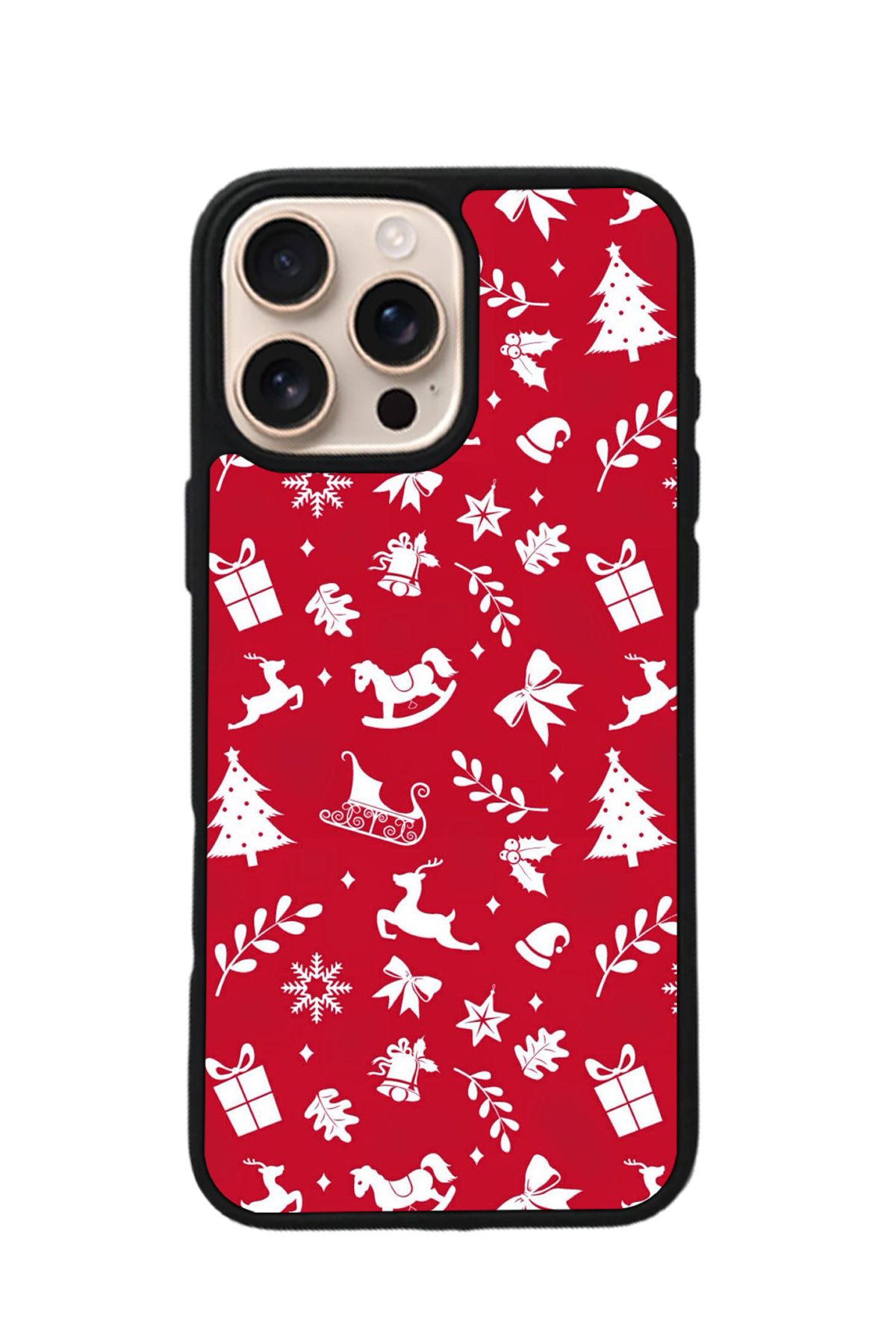 iPhone 16 Pro Max Uyumlu Yilbasi Christmas Tasarımlı Glossy Premium Kılıf