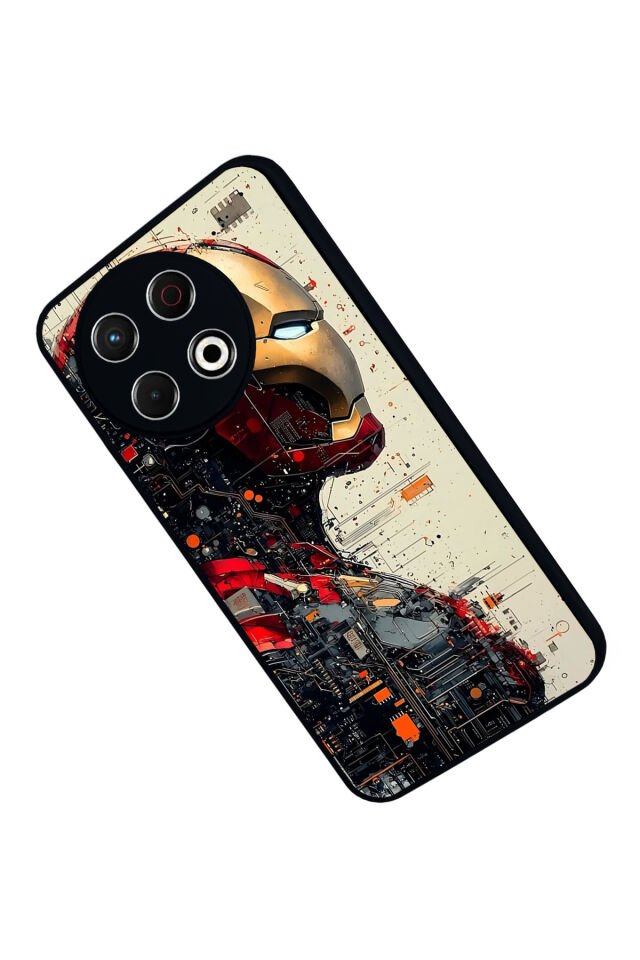 Tecno Spark 30 Pro Uyumlu Iron Man ( Demir Adam ) Tasarımlı Glossy Premium Kılıf
