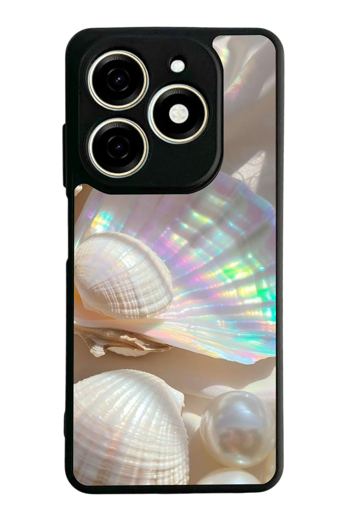 Tecno Spark 20/20C Uyumlu İnci Tasarımlı Glossy Premium Kılıf