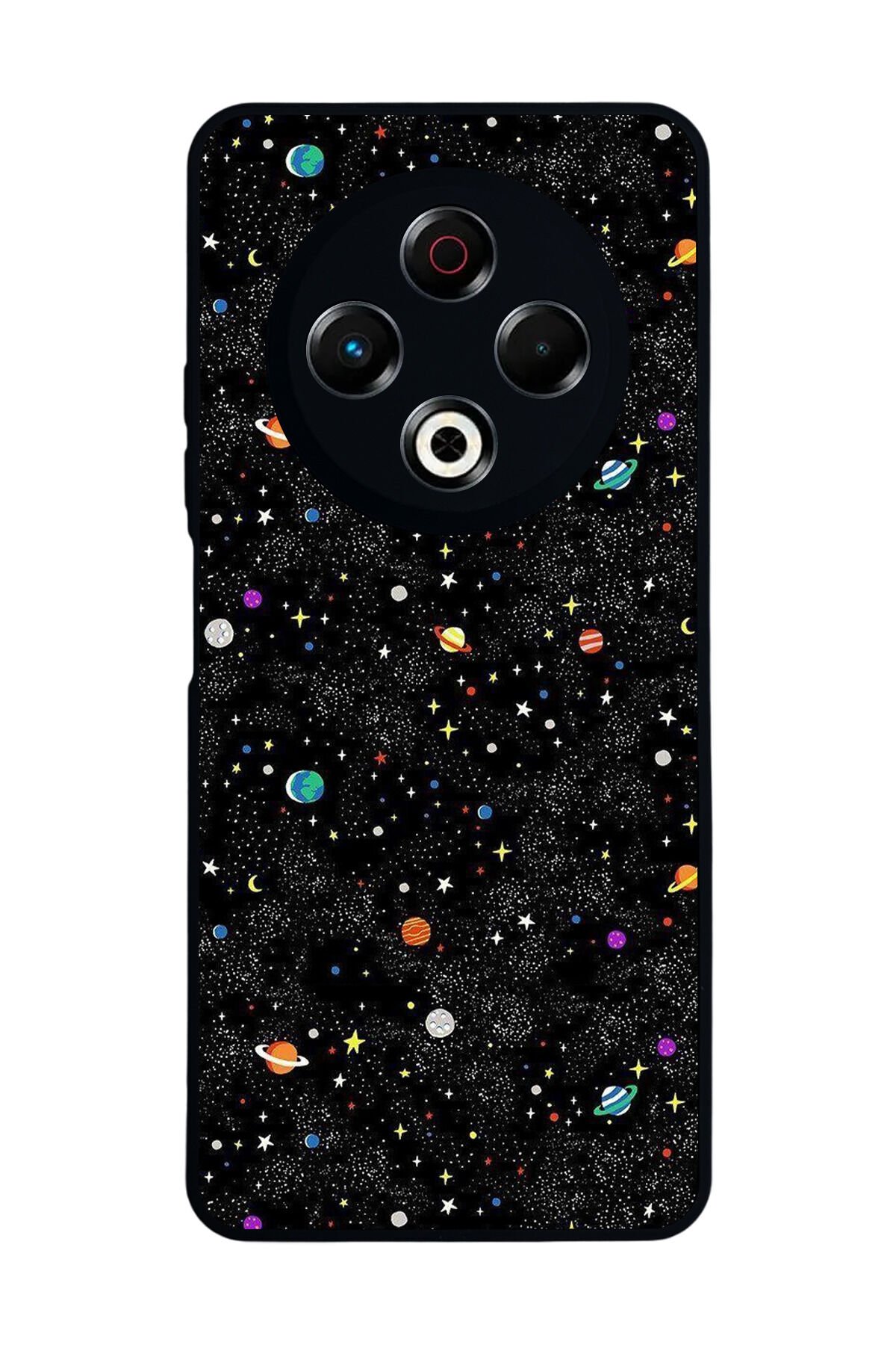 Tecno Spark 30 Uyumlu Uzay Tasarımlı Glossy Premium Kılıf