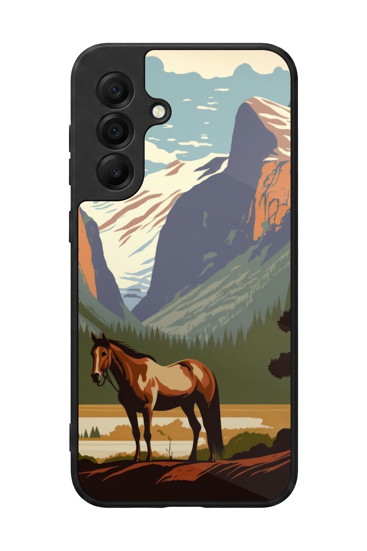 Samsung Galaxy A17 Uyumlu At Horse Tasarımlı Glossy Premium Kılıf