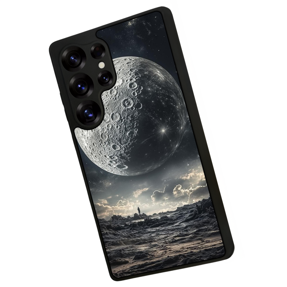 Samsung Galaxy S25 Ultra Uyumlu Ay Tasarımlı Glossy Premium Kılıf