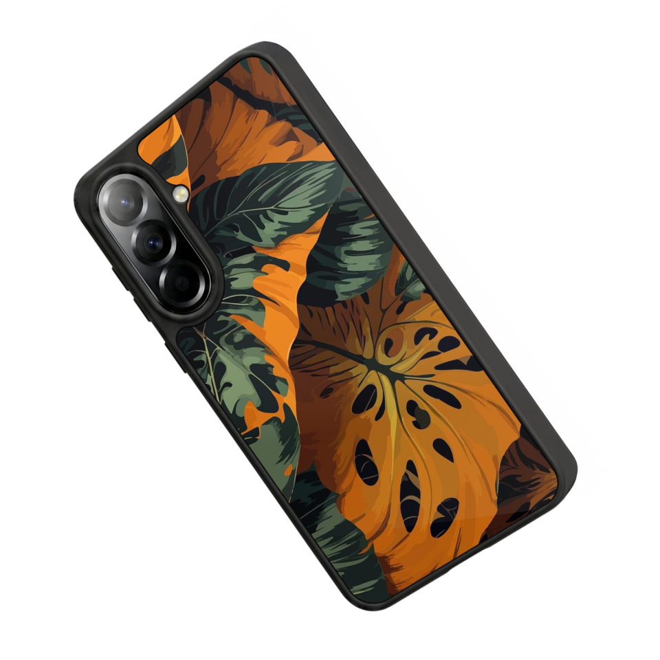 Samsung Galaxy A37 Uyumlu Botanik Tasarımlı Glossy Premium Kılıf