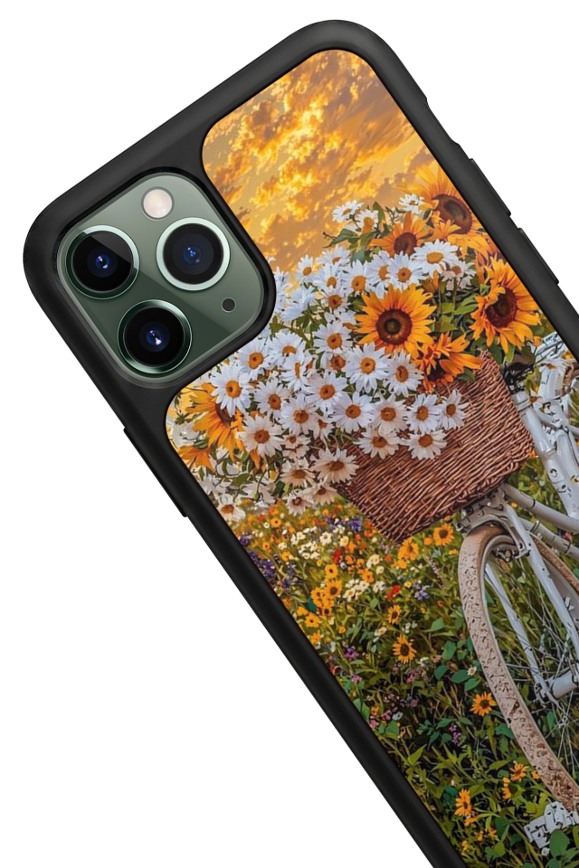 iPhone 11 Pro Uyumlu Cicek Tasarımlı Glossy Premium Kılıf