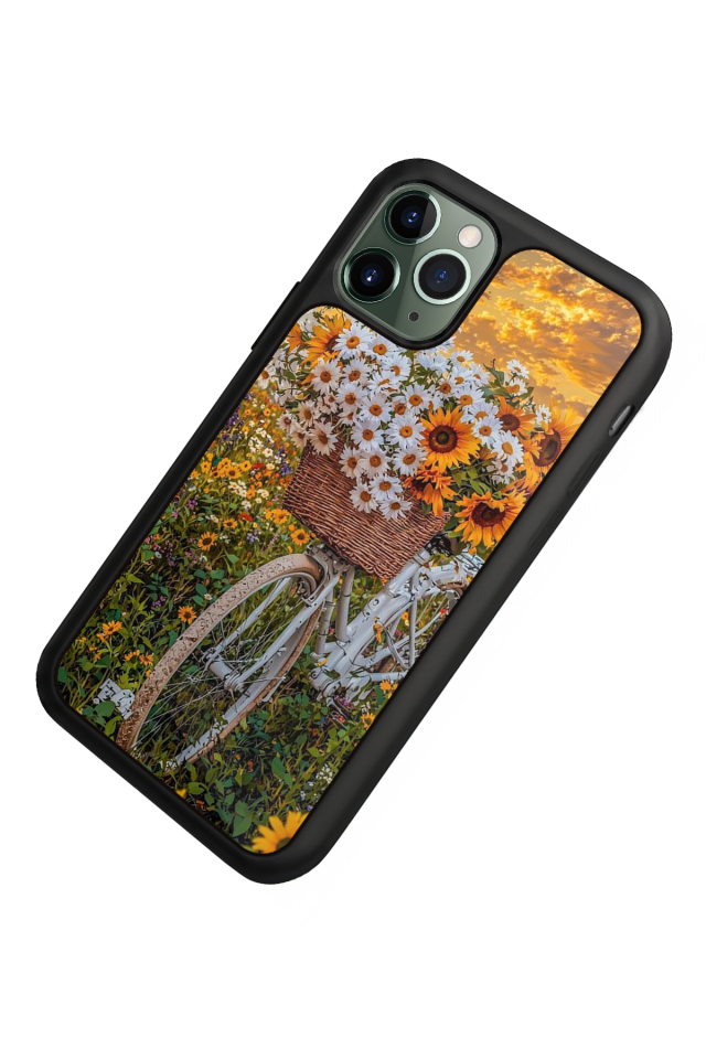 iPhone 11 Pro Uyumlu Cicek Tasarımlı Glossy Premium Kılıf