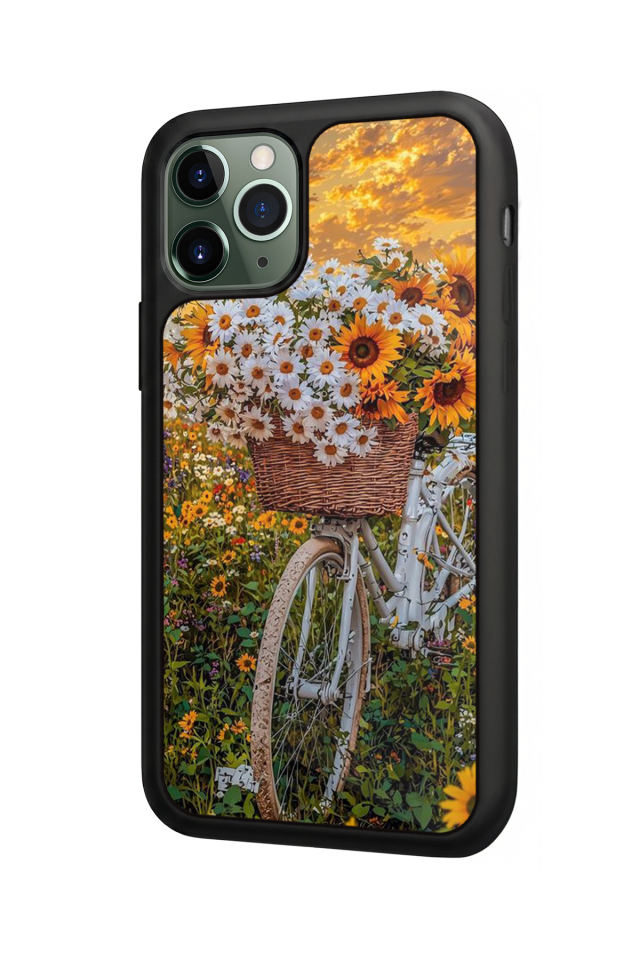 iPhone 11 Pro Uyumlu Cicek Tasarımlı Glossy Premium Kılıf