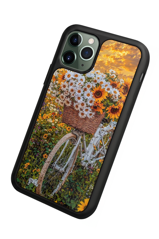 iPhone 11 Pro Uyumlu Cicek Tasarımlı Glossy Premium Kılıf