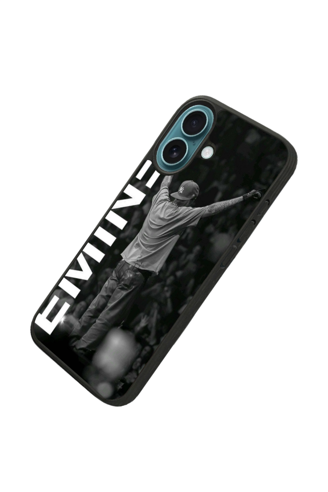 iPhone 16 Plus Uyumlu Eminem Tasarımlı Glossy Premium Kılıf