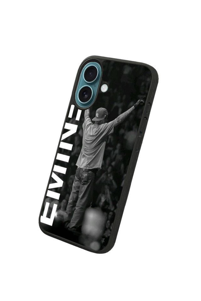 iPhone 16 Plus Uyumlu Eminem Tasarımlı Glossy Premium Kılıf