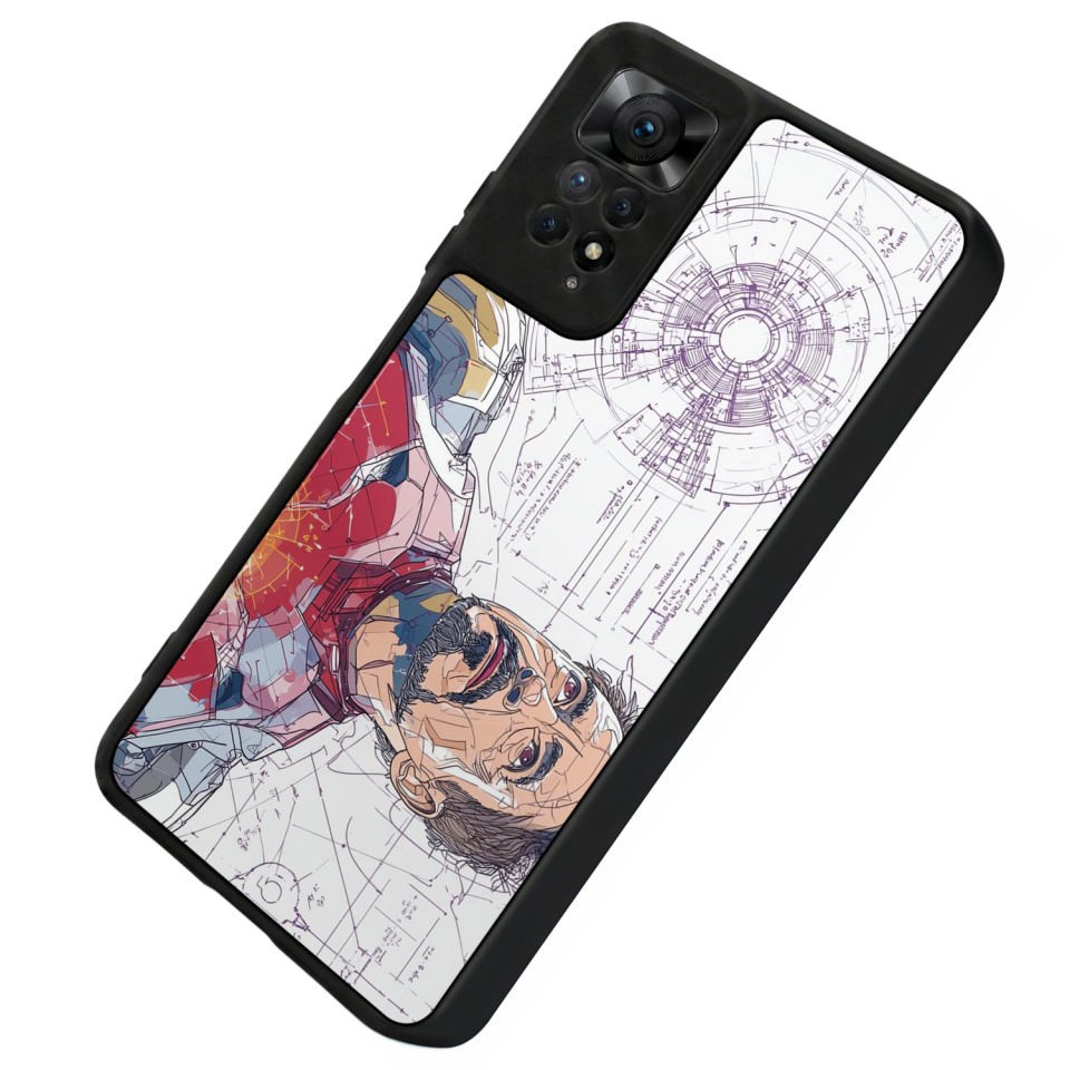 Xiaomi Redmi Note 12 Pro Uyumlu Iron Man ( Demir Adam ) Tasarımlı Glossy Premium Kılıf