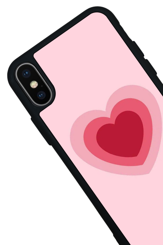 iPhone XS Max Uyumlu Kalp Love Tasarımlı Glossy Premium Kılıf