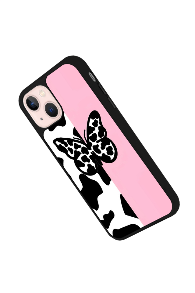 iPhone 13/14 Uyumlu Kelebek Tasarımlı Glossy Premium Kılıf
