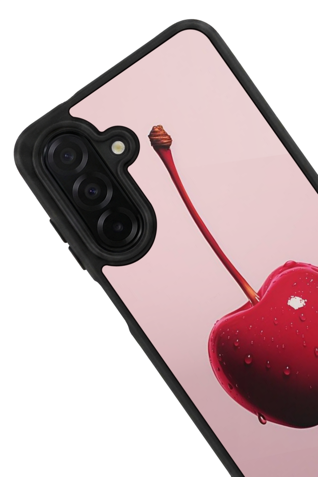 Samsung Galaxy A56 Uyumlu Kiraz Tasarımlı Glossy Premium Kılıf