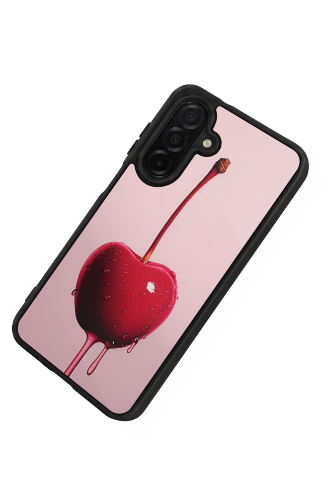 Samsung Galaxy A56 Uyumlu Kiraz Tasarımlı Glossy Premium Kılıf