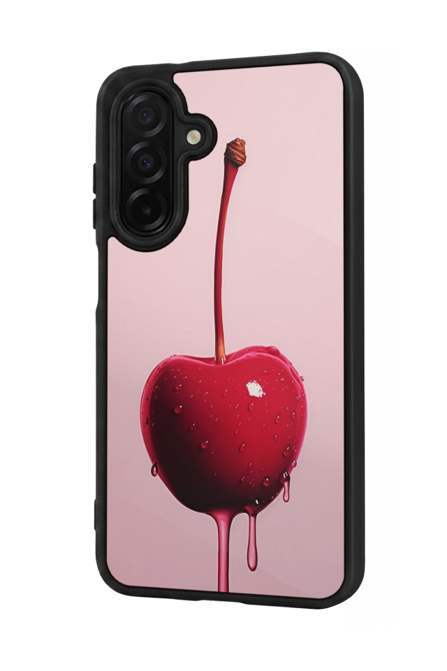 Samsung Galaxy A56 Uyumlu Kiraz Tasarımlı Glossy Premium Kılıf