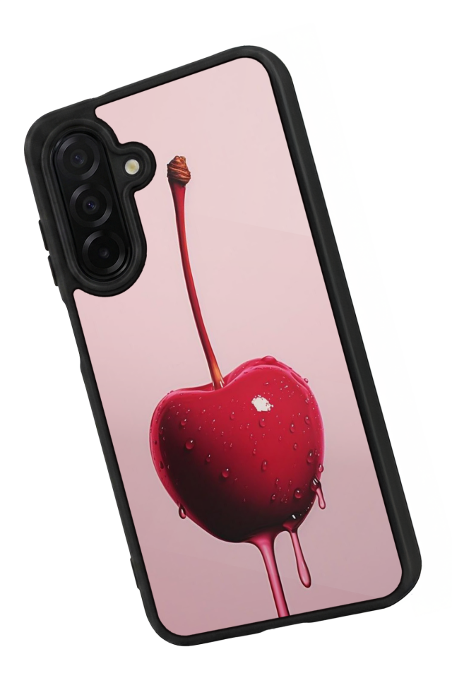 Samsung Galaxy A56 Uyumlu Kiraz Tasarımlı Glossy Premium Kılıf