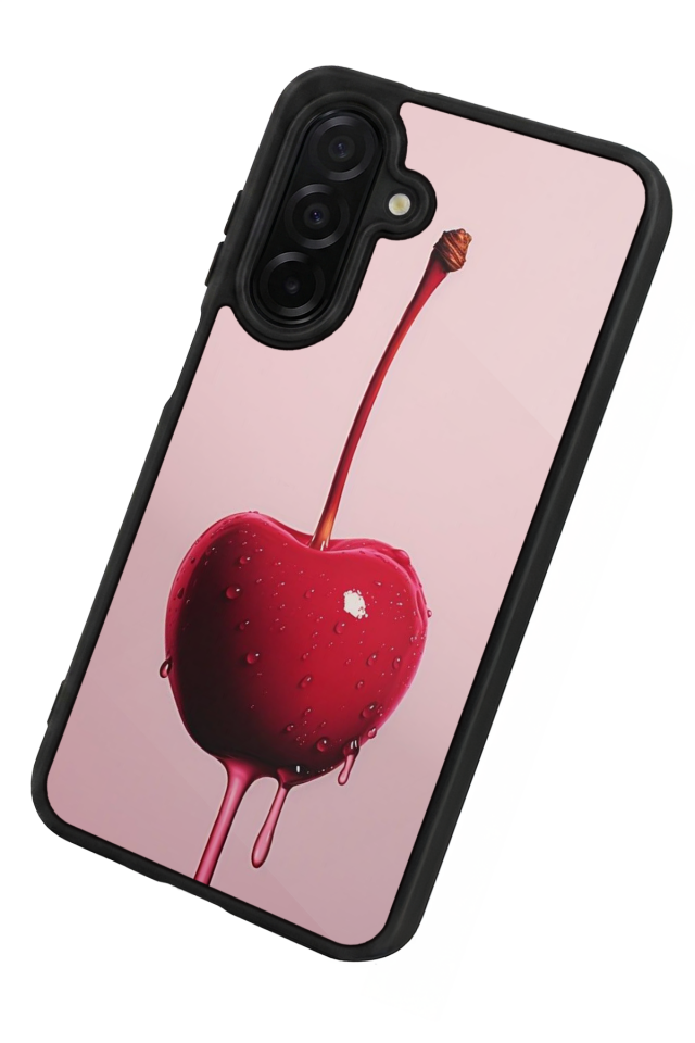 Samsung Galaxy A56 Uyumlu Kiraz Tasarımlı Glossy Premium Kılıf