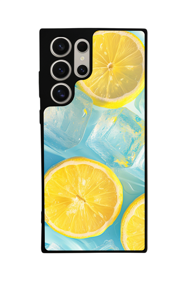 Samsung Galaxy S24 Ultra Uyumlu Limon Tasarımlı Glossy Premium Kılıf