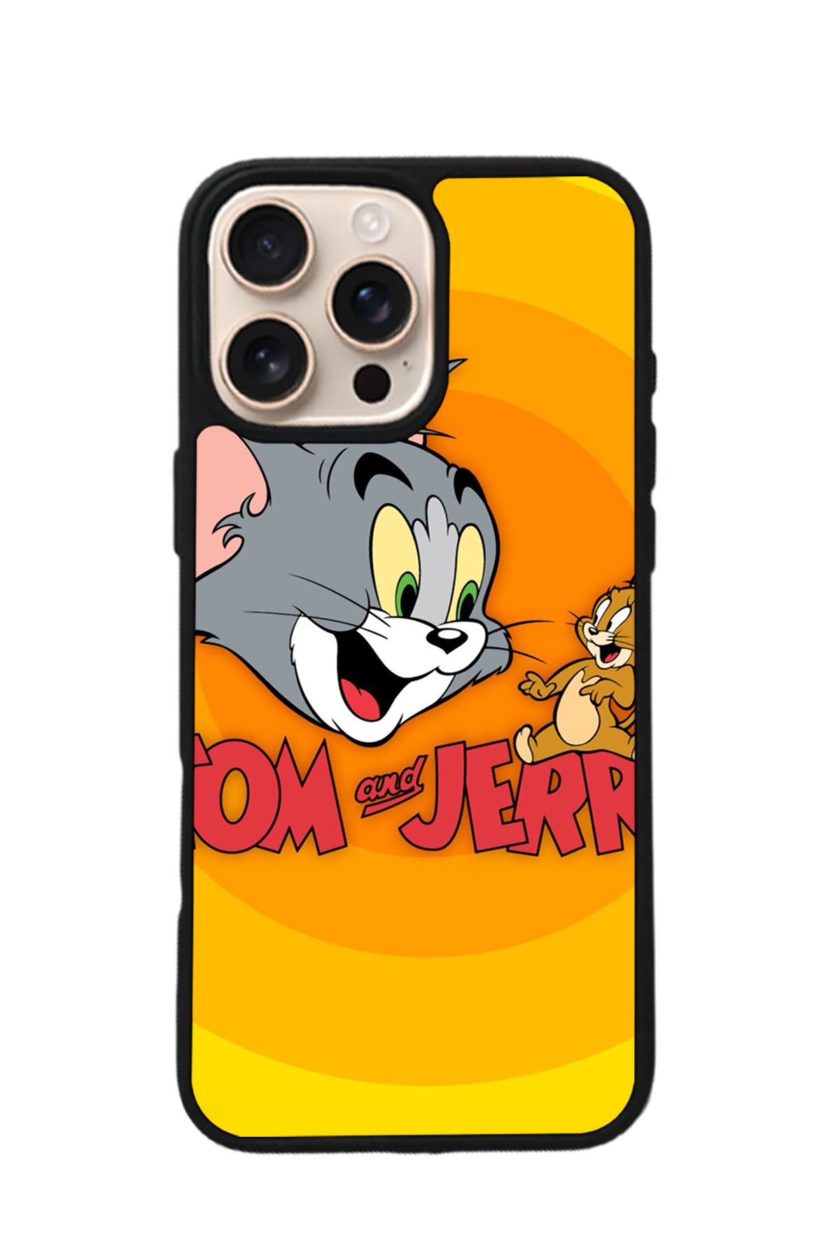 iPhone 16 Pro Uyumlu Tom And Jerry Tasarımlı Glossy Premium Kılıf