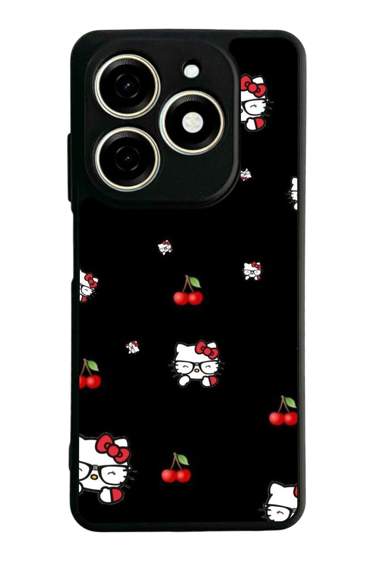 Tecno Spark 20/20C Uyumlu HelloKitty Tasarımlı Glossy Premium Kılıf