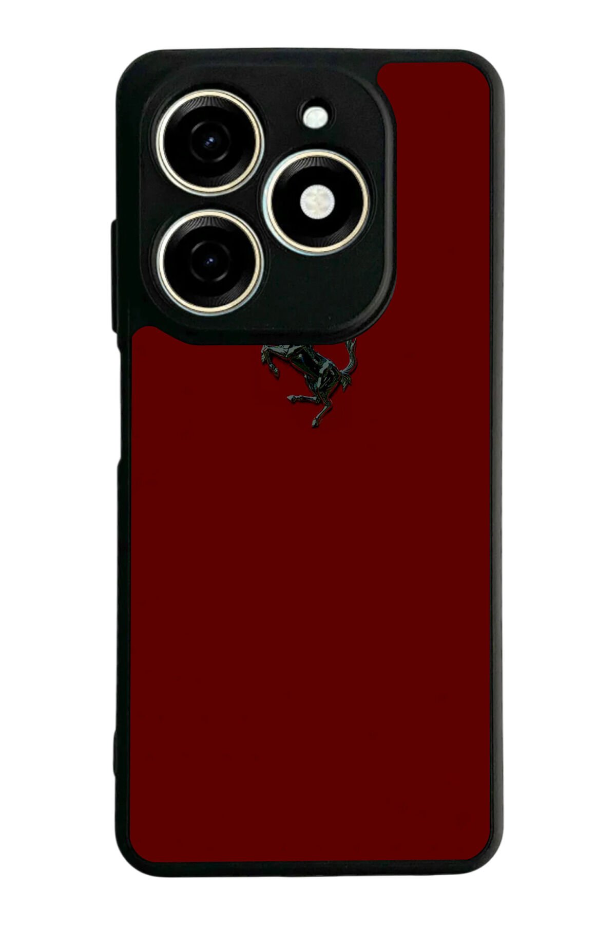 Tecno Spark 20/20C Uyumlu Kirmizi Tasarımlı Glossy Premium Kılıf