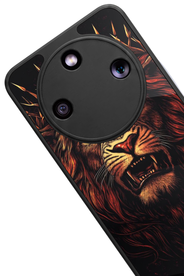 Honor Magic 8 Lite Uyumlu Aslan Tasarımlı Glossy Premium Kılıf