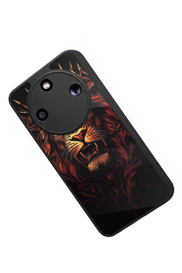 Honor Magic 8 Lite Uyumlu Aslan Tasarımlı Glossy Premium Kılıf