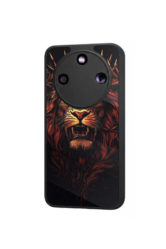 Honor Magic 8 Lite Uyumlu Aslan Tasarımlı Glossy Premium Kılıf