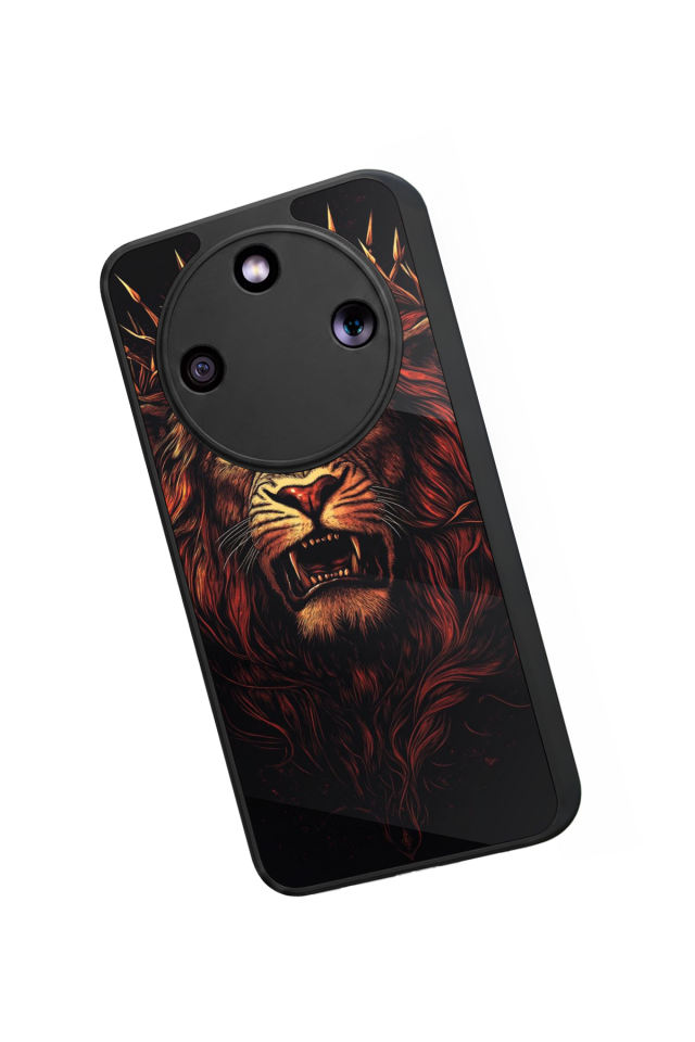 Honor Magic 8 Lite Uyumlu Aslan Tasarımlı Glossy Premium Kılıf