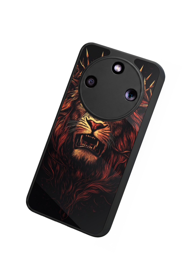 Honor Magic 8 Lite Uyumlu Aslan Tasarımlı Glossy Premium Kılıf